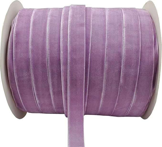 10 Yards Velvet Ribbon Spool (Light Purple, 5/8")