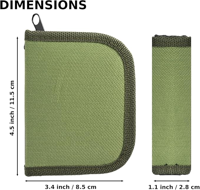 VEPKOIT Military Survival Sewing Kit, Portable Sewing Kit with Buttons for Men or Women, Small Repair Tools with Zipper Closure in Durable Nylon Case for Travel Field Emergency (Army Green)