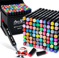 Alcohol Markers Set, 80 Color Dual Tip Art Drawing Markers, Artist Pens with Organizing Case for Adult Drawing Coloring Sketching