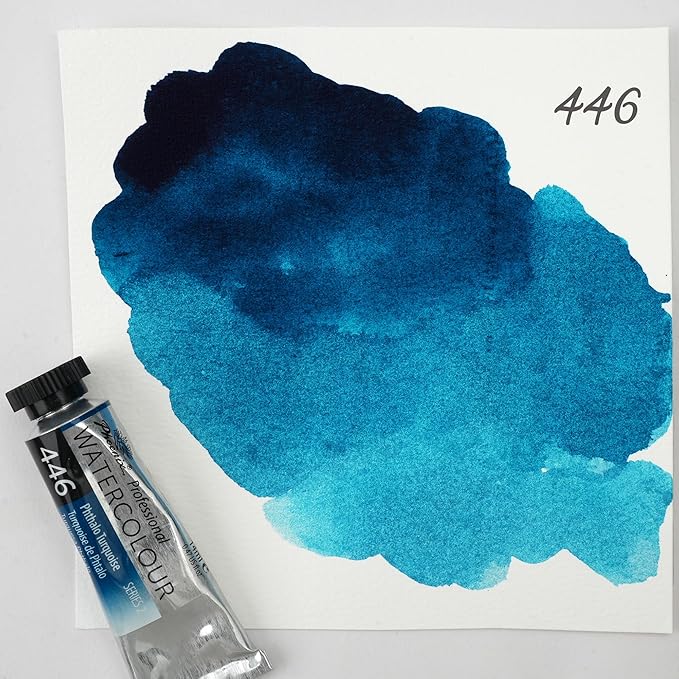 PHOENIX Professional Watercolor Paint Single Tube - 0.47 Fl Oz / 14ml - Phthalo Turquoise