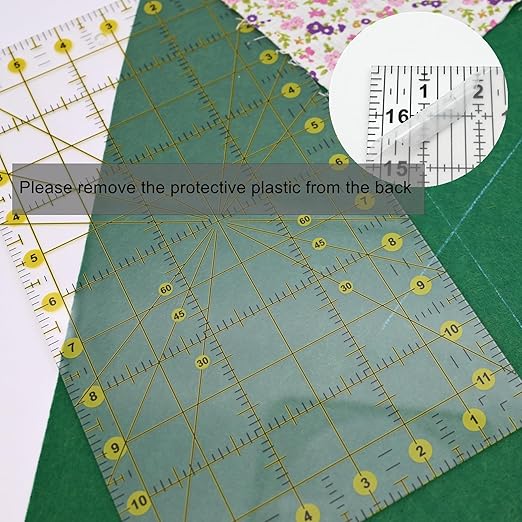 Sewing Rulers,Quilting Rulers Fabric Cutting Ruler 1pcs(6.5x12)
