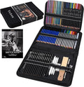 72pcs Colored Drawing Pencils Kit Sketching, Graphite Pencils With Convenient Case, School Art Supplies Gift for Artists Adults Teens Beginner, Ideal for Shading, Blending,Art Supplies Set