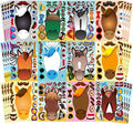 48 Sheets Make Your Own Horse Stickers for Kids Toddles, Make a Horse Face Stickers, Birthday Party Favors Supplies Crafts