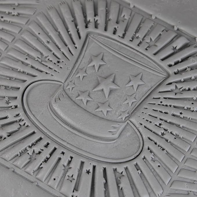 Patriotic Cap Clay Texture Roller (4") - America Set #01 - Embossing Pattern Roller for Polymer & Ceramic Clay, Pottery & Crafts