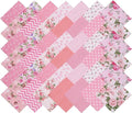 Pink Charm Packs for Quilting 5 inch - 5x5 Charm Squares Precut Quilting Fabric - 100% Cotton Fabric Squares for Sewing DIY Patchwork (42Pcs) ﻿