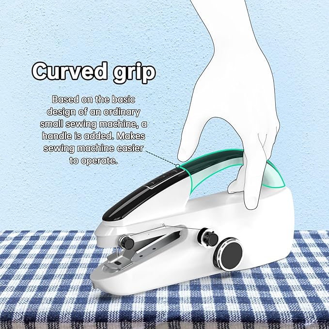 Handheld sewing machine,easy to use, electric sewing machine，fast sewing speed, Easy sewing of clothes and fabrics, suitable for beginners DIY