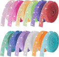 Rhinestone Ribbon Self Adhesive, 12-Yard Bedazzling Strips, 12-Rolls Rhinestone Strips for DIY Craft, Rhinestones for Crafting, Rhinestones Tape Self Adhesive for Home Decor and Special Events