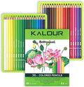 36-piece Green Botanical Colored Pencil Set, Pre-sharpened Wooden Colored Pencils for Adults Artists Beginners Coloring Books Drawing & Sketching