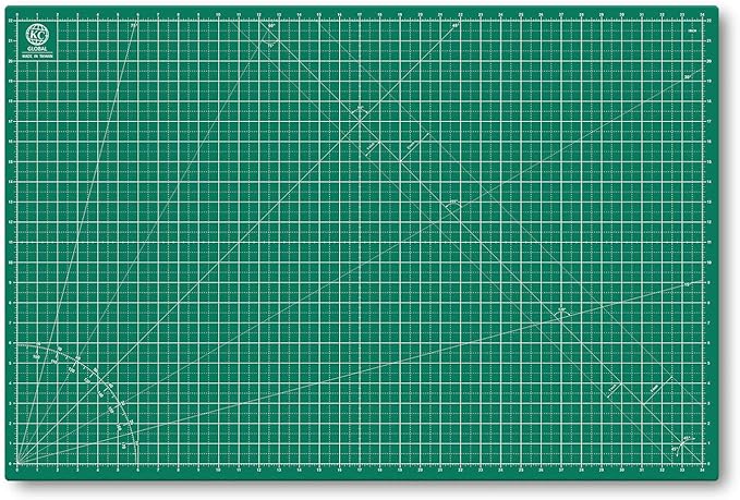 KC GLOBAL A1 (36"x24") Self-Healing Cutting Mat (Dark Green) - Sturdy, Reversible, Eco-Friendly, Non-Slip. Premium Desk Mat for Crafters, Quilters, and Hobbyist