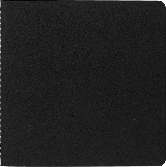 Moleskine Art Sketch Album, Soft Cover, Square (7.5" x 7.5") Plain/Blank, Black, 88 Pages