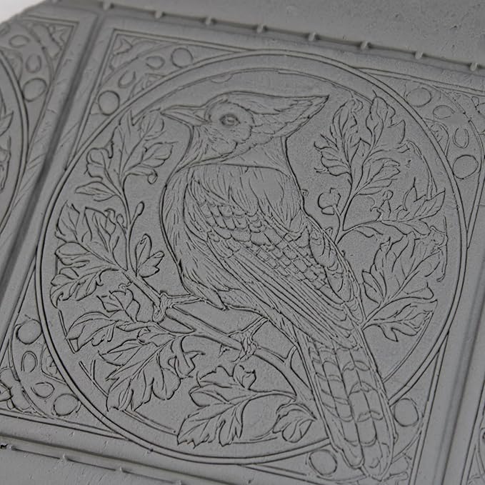 Blue Jay Clay Texture Roller (4") - Bird Set #02 - Embossing Pattern Roller for Polymer & Ceramic Clay, Pottery & Crafts