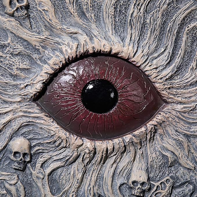 Hell's Eye DND Notebook Handmade Vintage Writing Journal with 3D Embossed Cover, Sketchbook, Antique Travel Diary for Gothic Writing, Christmas and Halloween gifts, stocking stuffers for christmas