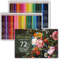 72 Premium Colored Pencils for Adult Coloring, Artist Soft Series Lead Cores with Vibrant Colors, Professional Oil Based Colored Pencils, Gift Box