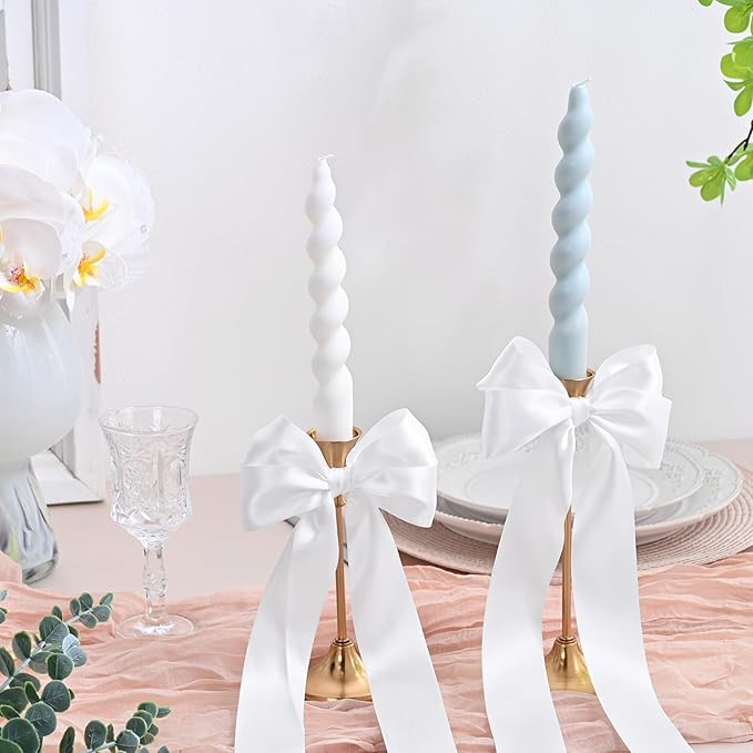 Double Face Satin Ribbon 1-1/2" X 50 Yards Polyester Off White Ribbon for Gift Wrapping Very Suitable for Weddings Party Invitation Decorations and More