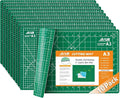 ArtAt Self Healing Cutting Mat:【10 Pack Cutting Mat 12″x 18″】 Green Double Sided Non-Slip 5 Layers PVC Durable Craft Sewing A3 Mat for Rotary Cutter