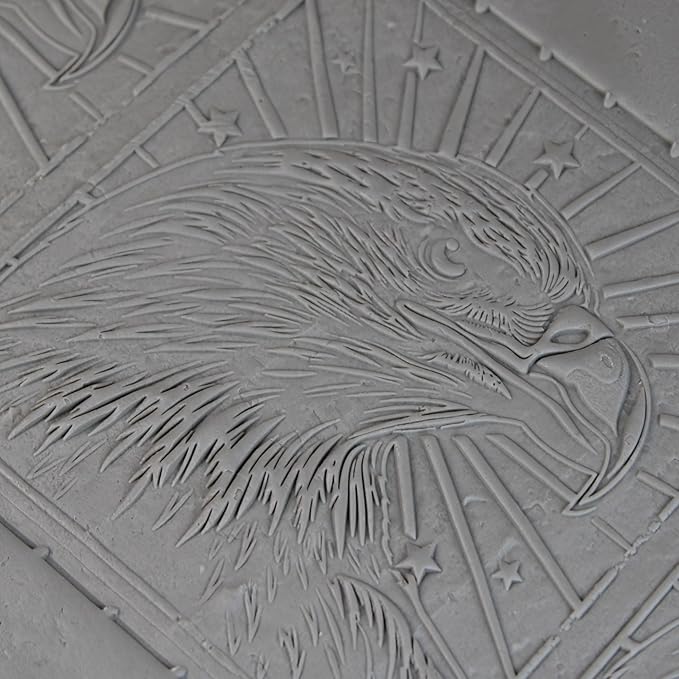 Eagle Clay Texture Roller (4") - America Set #01 - Embossing Pattern Roller for Polymer & Ceramic Clay, Pottery & Crafts