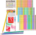 KALOUR Macaron Pastel Colored Pencils,Set of 72 Colors,Artists Soft Core,Ideal for Drawing Sketching Shading,Coloring Pencils for Adults Kids Beginners