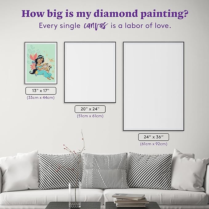 DIAMOND ART CLUB Jasmine - Made for Soarin' Diamond Painting Kit, Fun DIY Crafts for Adults, Round Diamond Art Canvas, 13" x 17"