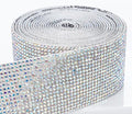 Novani Self Adhesive Rhinestone Ribbon, 1.53 Inch Wide 3 Yards 1 Roll, AB Crystal Diamond Bling Strips for DIY Crafts, Home Decor, Clothing,Shoes, Car Decoration（AB）