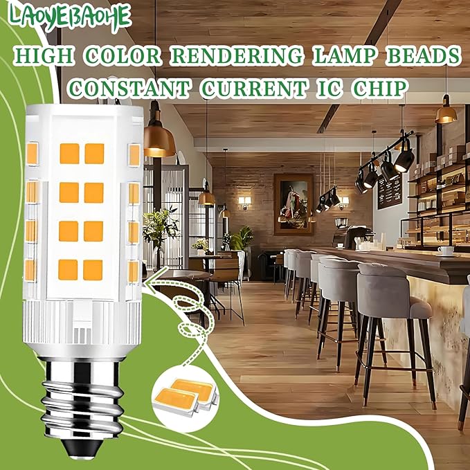 Sewing Accessorie 4W 7/16 Base Screw LED Bulbs No Flicker 82CRI,400Lumen Compatible for Singer Brother, Bernina, Viking Models Listed Replacement Part Numbers #7SCW (2Pcs White 6000K)