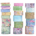 20 Rolls Vintage Washi Tape Set Retro Arts Adhesive Tapes Fleeting Monologue Decorative Masking Tape Sets for Craft, Kids, Scrapbook, DIY, Gift Wrapping (Silence in Paintings)