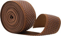 Mandala Crafts 2 Inch Elastic Silicone Gripper Tape for Clothing - 5 Yds Dotted Non Slip Elastic Band for Sewing - Brown Silicone Flat Fabric Stretchy Ribbon Straps