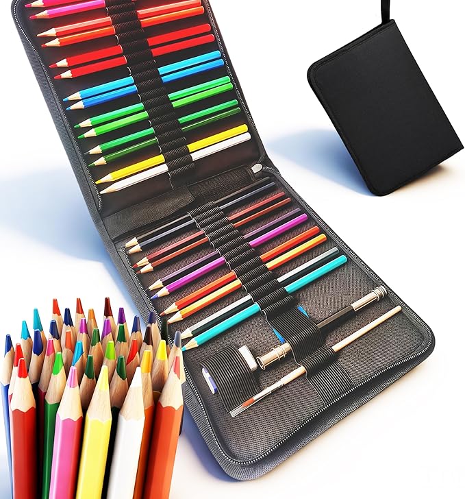 Premium Watercolor Pencils Set - Vibrant, Water-Soluble Colored Pencils for Adults & Professionals Drawing Coloring Sketching, Blendable Wet or Dry (24 pcs)