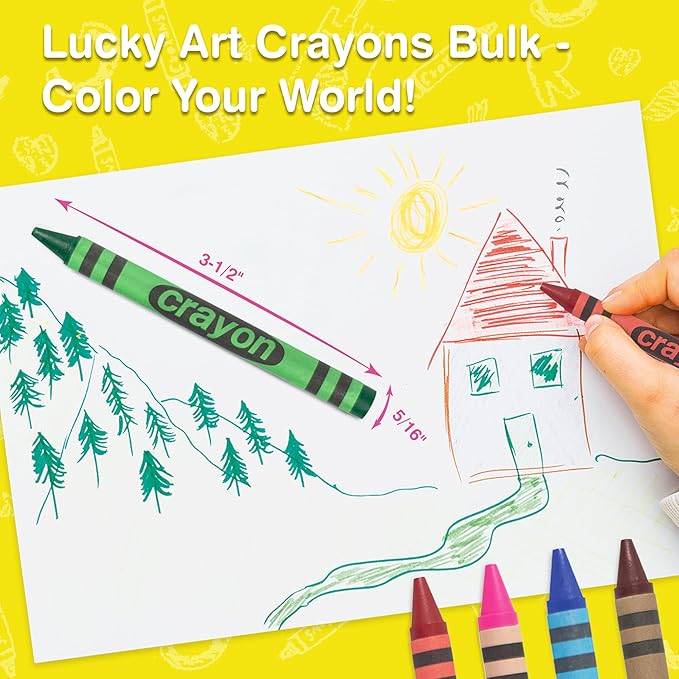 80 Count Single Color Crayons Bulk Pack - GREEN single color crayon refill - Regular size crayons (5/16" x 3-1/2")