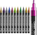 Caliart 12 Colors Outline Markers Shimmer Glitter Pens, Doodling Marker Set for Kids Teen Girls Adults, Birthday Gifts Trendy Stuff, Cool Fun Craft Drawing Art Supplies