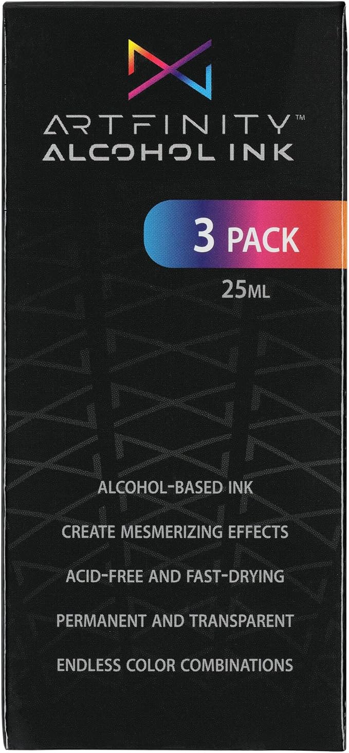 Alcohol Inks 3 Pack - Vibrant, Professional, Dye-Based Alcohol Inks for Artfinity Alcohol Markers, Artists, Drawing, & More! - Burnt Ochre YR4-3