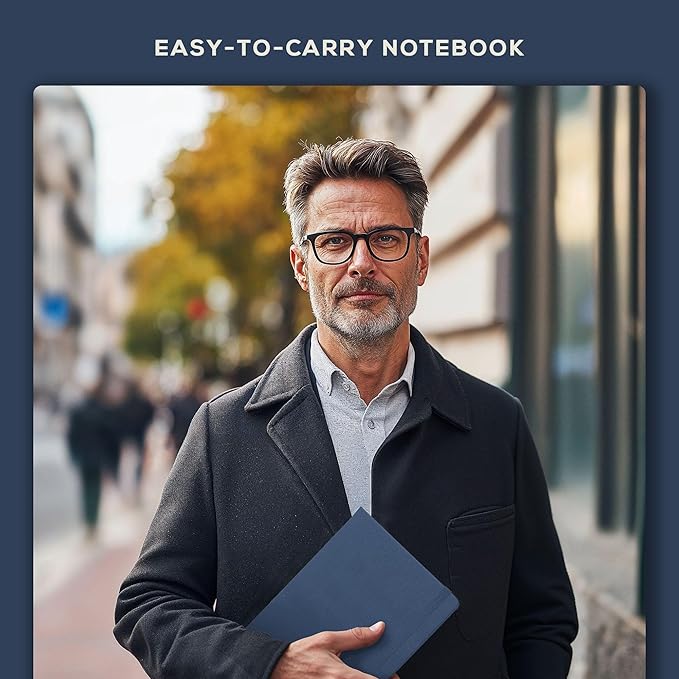 Beechmore Books A4 Sketchbook – 8.5x11 Premium Vegan Leather Bound Large Sketch Book Hardcover with 156 Thick 160gsm Perforated Ivory Pages, Blank Sketch Pad, Gift Boxed, Back Pocket, Ribbon Bookmark