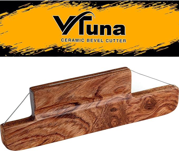 VTUNA Clay Bevel Cutter – Angle Cutting Tool for Pottery & Ceramics, Wood Handle & Steel Wire for Slab Building Projects