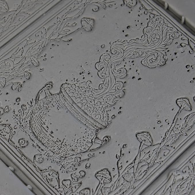 Cauldron Clay Texture Roller (4") - Halloween Set #01 - Embossing Pattern Roller for Polymer & Ceramic Clay, Pottery & Crafts