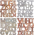 104Pcs Alphabet Hard Card Stickers Set, Vintage Letter Stickers for Scrapbooking, DIY Crafts, Journaling, and Junk Journal Ephemera