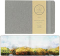 Vienrose 2 Pack Watercolor Sketchbook, 5.5"x3.5" Watercolor Journal with 24 Sheets 140 LB (300 GSM) 100% Cotton Watercolor Paper, Grey Linen Cover Water Coloring Sketch Book
