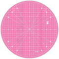 Headley Tools 13"x13" Round Rotating Cutting Mat, Self Healing Mat with 360-Degree Rotation & Anti-Slip Base, Sewing Board Cutting Mat Perfect for Fabric Quilting Leather Hobby Project, Pink