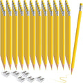 120 PCS Yellow Checking Pencils Erasable Colored Pencils with Eraser Pre-Sharpened 2 HB for Checking, Grading, Tests & Office/School Supplies (Yellow)