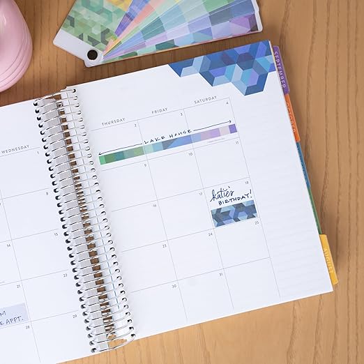 Erin Condren Washi Tape Fan, Hexagon Washi Sticker Strips Booklet, Washi Tape Sticker Collection for Adding More Fun and Functionality to Planners, Calendars, Journals and Paper Crafts