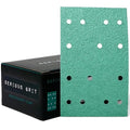 Serious Grit - 3" x 5" (80mm x 133mm) 14-Hole 60 Grit Sanding Sheets - Fits Festool RTS 400 & Mirka Deos 353 - Heavy-Duty Hook & Loop Film Abrasives - Sandpaper for Sheet Sanders - 25 Pack Box