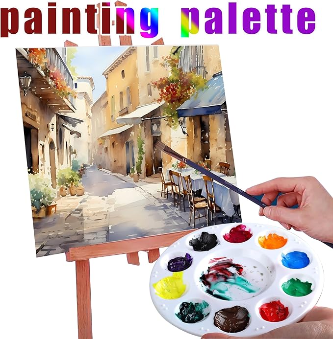 40PcsArt Paint Tray Palettes,Paint Trays for Kids or Student to Craft DIY Painting or School Project, White Plastic Paint Pallets