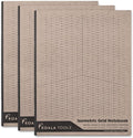 KOALA TOOLS | Isometric Graph Paper Notebook (3 pack) | 7.5" x 9.75", 60 pp. - Kraft Cover Isometric Grid Drawing Pads - Suitable for Industrial, Architectural, Interior Design