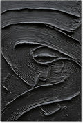 NANKAI Art Hand Painted Black Texture Abstract Oil Painting Contemporary Minimalist Art Home Wall Decoration Painting 36x24 inches