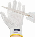 Dowellife Level 8 Reinforced Cut Resistant Gloves Food Grade, Mandoline Protective Gloves, Knife Safety Gloves for Meat Cutting, Oyster Shucking, Fish Fillet, Kitchen Slicing and Wood Carving(Medium)