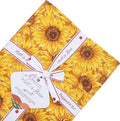 Tinyspool & Co. 100% American Cotton Fabric – 3 Yard Cut Quilting Fabric – Prewashed Preshrunk Yardage for Quilt Backing Borders Binding Sewing Crafts – Fall is Here No.14 – Sunflower Yellow