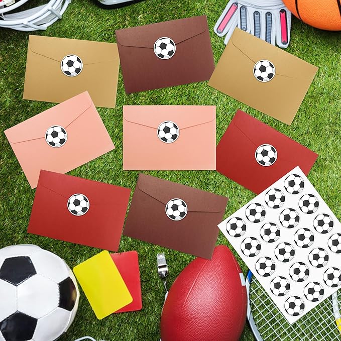 600 PCS Soccer Stickers for Kids, Soccer Ball Stickers Sport Balls Theme Decals Sticker for Crafts Scrapbooks Envelope Gifts Classroom Teacher Sports Birthday Party Decor, 1.5 Inch