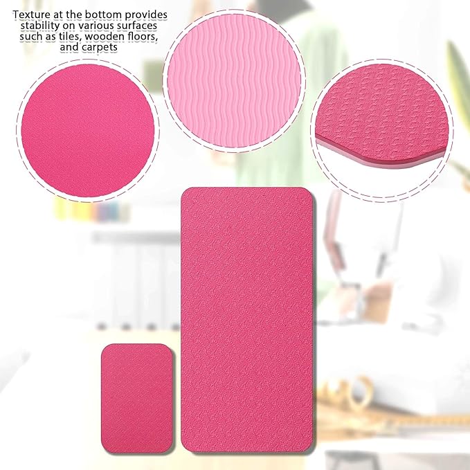 2 Pcs Sewing Machine Muffling Mat Pedal Sewing Mat Reduce Vibrations Noise No Slip Machine Accessories for Quilting(17" X 36" and 9" X 14",Red Pink)