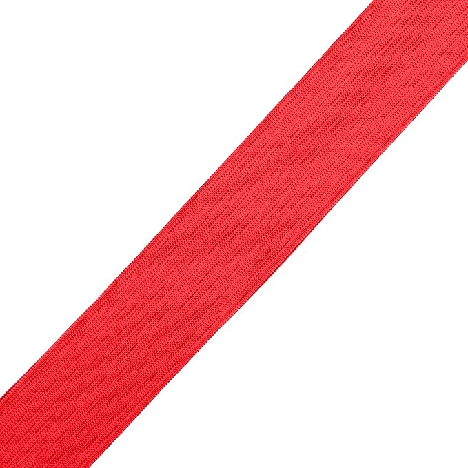 Mandala Crafts Wide 1/4 Inch Red Elastic Bands Spool for Pants Waistbands Sewing and DIY Crafts, 153 YD Stretchy Flat Fabric Strap Knit Elastic Band for Wig