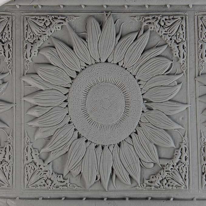 Sunflower Clay Texture Roller (4") - Flower Set #01 - Embossing Pattern Roller for Polymer & Ceramic Clay, Pottery & Crafts
