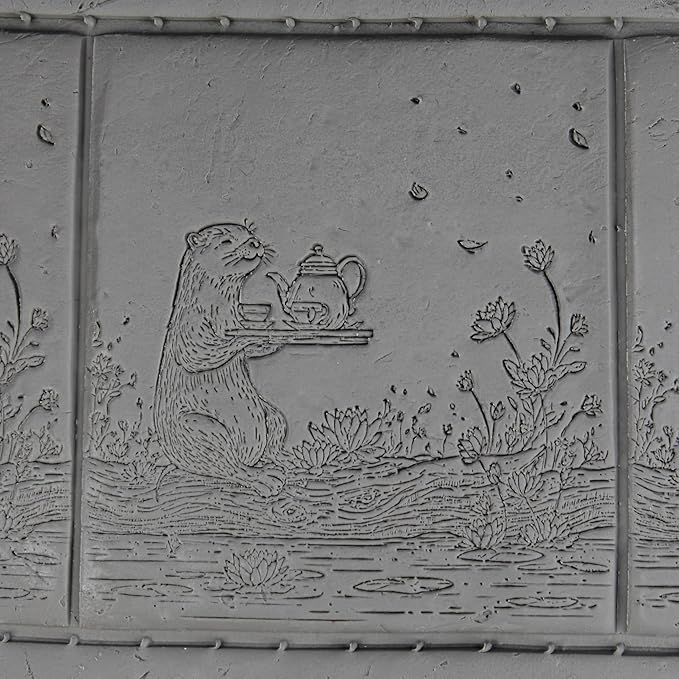 Otter Clay Texture Roller (4") - Storybook Set #01 - Embossing Pattern Roller for Polymer & Ceramic Clay, Pottery & Crafts