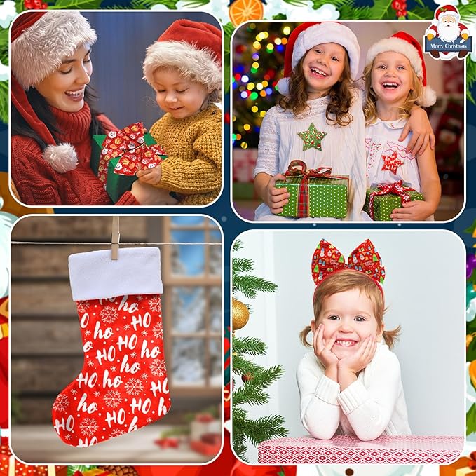 Tudomro 70 Pcs 10 x 10 Inch Christmas Quilting Fabric Squares Santa Gingerbread Man Fabric Bundles Snowman Candy Cane Printed Precut Patchwork Materials for Xmas Winter DIY Crafts Cloths Handmade
